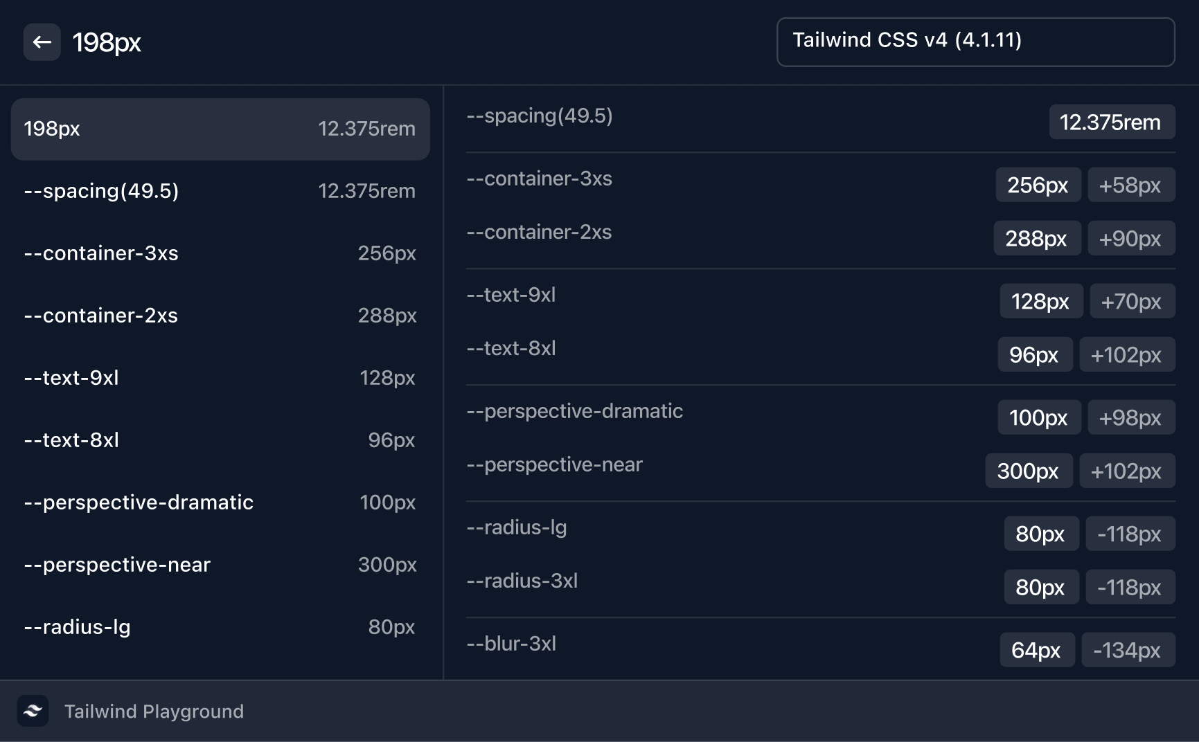 Tailwind CSS Raycast Extension